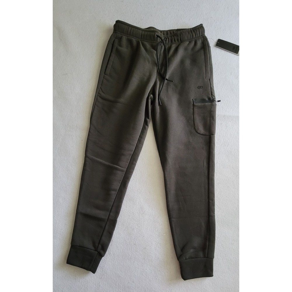 Leg3nd Men's Cargo Tapered Pants Olive Size M Drawstring waist Side leg...‎